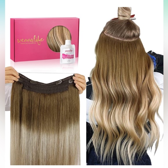 BELLAMI Hair Wennalife Hair Extensions Halo With Clips Ombr Nib